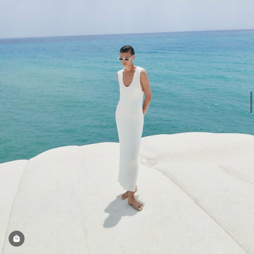 NWT Massimo Dutti off-white dress - Picture 2 of 8